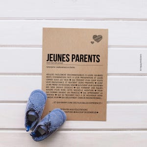 Carte définition Jeunes Parents - Carte de félicitation naissance - Cadeau naissance - Félicitations jeunes parents - Personnalisable Bild 4