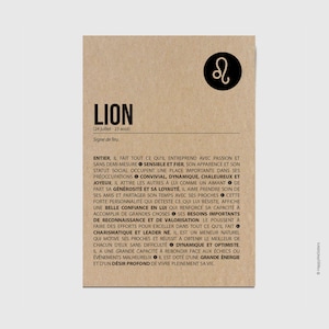Carte d'anniversaire signe du zodiaque - Joyeux anniversaire - Carte personnalisable - Carte originale anniversaire -Astrologie- Lion