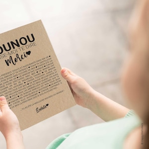 Carte merci nounou - Remerciements nounou - cadeau fin année - Idée cadeau nounou - Carte personnalisée image 5