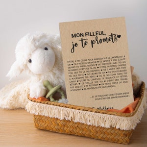 Carte Filleul/Marraine personnalisable idée cadeau baptême cadeau naissance filleul image 3