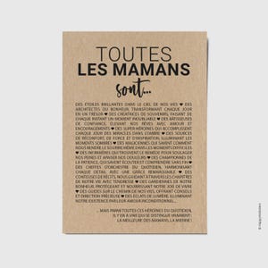 Carte "la meilleure des mamans" - Carte fête des mères - Carte anniversaire maman - Idée cadeau maman - Cadeau Noël maman - Personnalisable