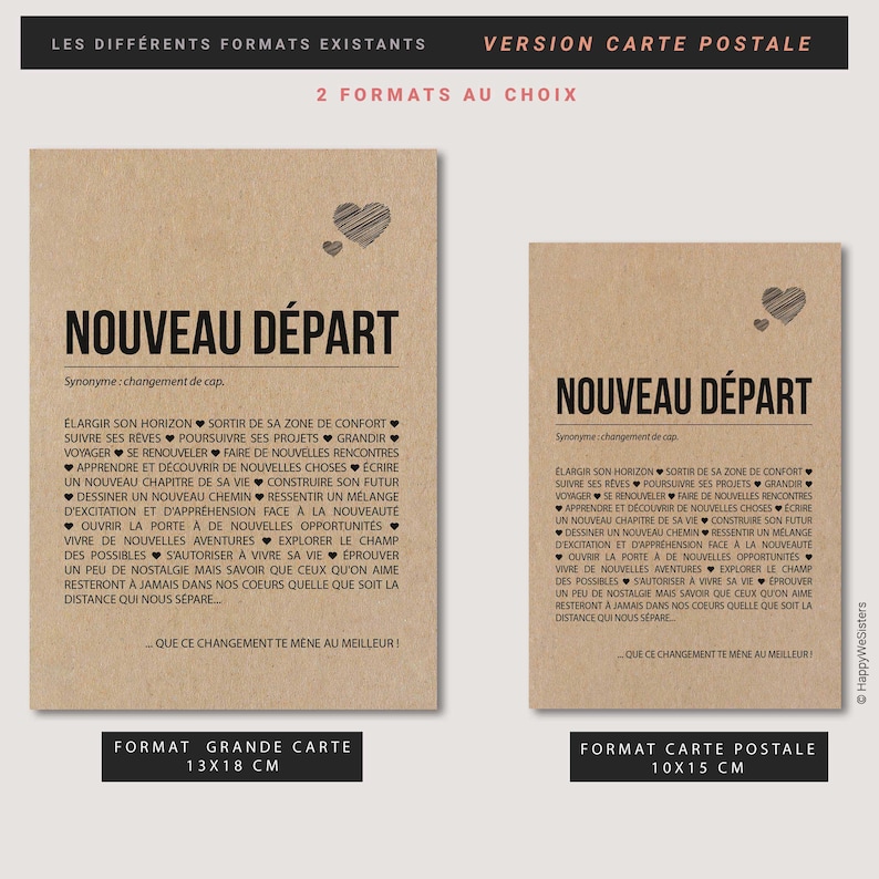 Carte Nouveau départ - Bon voyage - Changement de vie - Déménagement - Personnalisable immagine 5