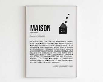 House Definition Poster - Housewarming Poster - New Home Congratulations - Moving Gift Idea