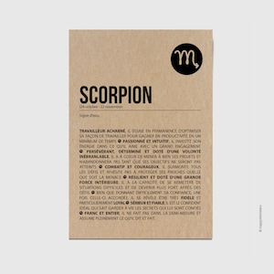 Carte d'anniversaire signe du zodiaque - Joyeux anniversaire - Carte personnalisable - Carte originale anniversaire -Astrologie- Scorpion