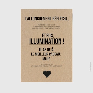 Carte humoristique "Le meilleur cadeau" - carte anniversaire marrante - carte Saint-Valentin - carte pour amie - personnalisable