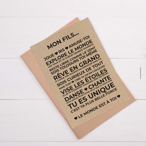 Carte d'anniversaire enfant - Joyeux anniversaire - Carte personnalisable garçon – Message inspirant pour anniversaire ou naissance Bild 2