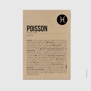 Carte d'anniversaire signe du zodiaque - Joyeux anniversaire - Carte personnalisable - Carte originale anniversaire -Astrologie- Poisson