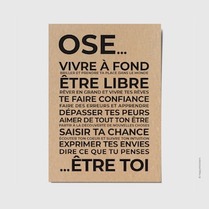 Carte d'encouragement - Carte de soutien - Carte de motivation - Ose