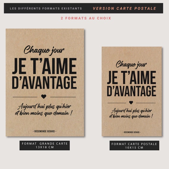 Carte Histoire D'amour, Félicitations Amoureuses, Carte Postale 15 X 23 Cm Avec Enveloppe