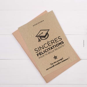 Carte Félicitations Jeune Diplômée – Réussite et Nouveau Départ | Remise de Diplôme | Encouragement et Motivation - Carte personnalisable image 2