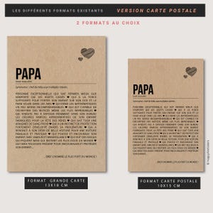 Carte définition papa - Carte d'anniversaire - Carte de fête des pères - Carte de positivité imagen 7