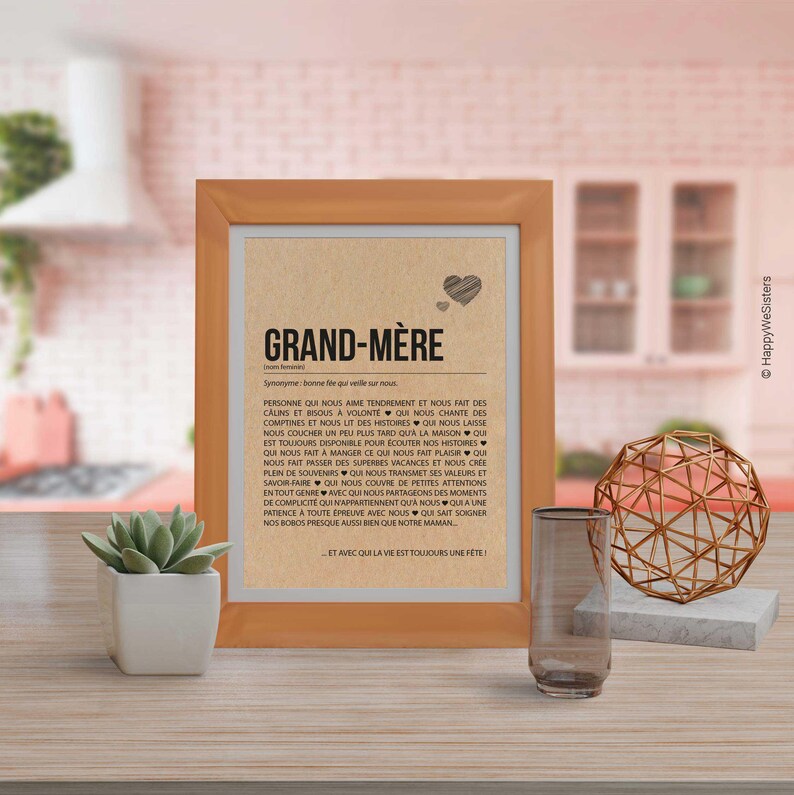 Carte définition grand-mère Personnalisable - Carte d'anniversaire grand-mère - Carte fête des grands-mères - Idée cadeau image 5