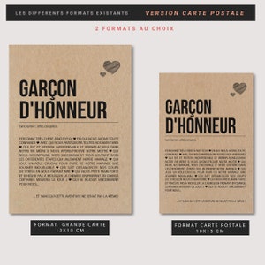 Carte définition Garçon d'honneur Carte demande garçon d'honneur mariage Cadeau mariage Personnalisable image 6