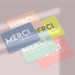 Cartes de remerciement et de gratitude - Pack de 5 cartes