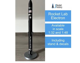 Electron from Rocket Lab 3D printed rocket model in scale 1/32 and 1/48