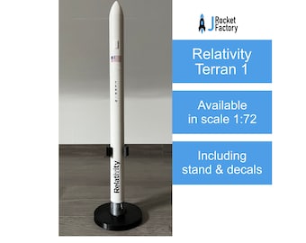 Terran 1 from Relativity 3D printed rocket model in scale 1/72