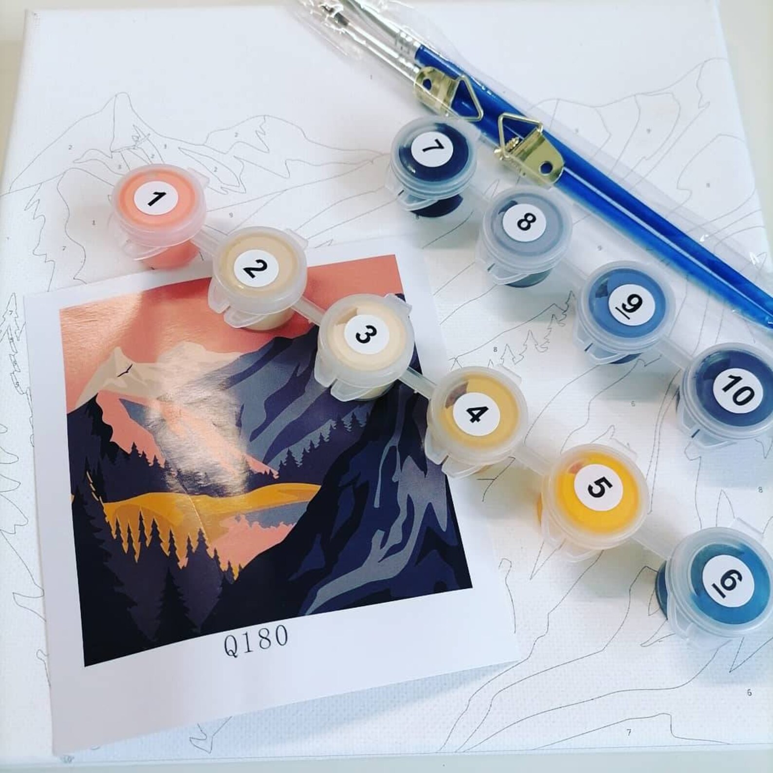 Malen nach Zahlen DIY Ölgemälde auf Leinwand mit Rahmen 20