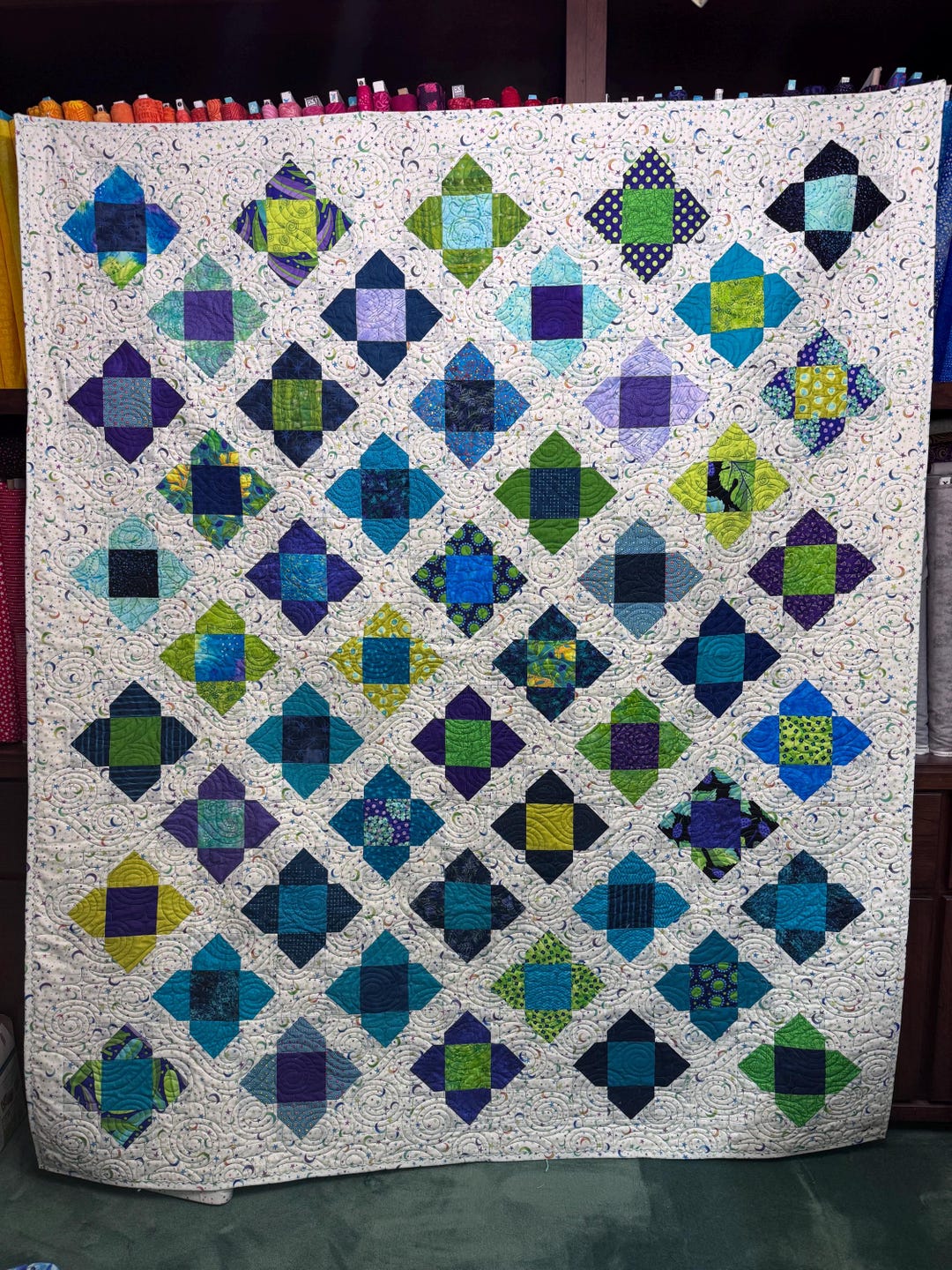 Modern Quilt for Sale, Traditional, Ready to Ship, Handmade Quilt ...
