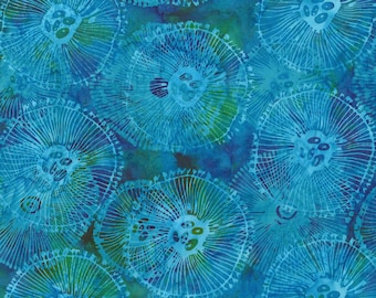Hoffman McKenna Ryan Abstract Sea Texture Reef Batik Fabric- Half Yard Cut