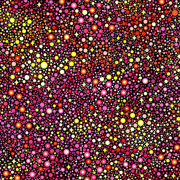 Sahul Land Dots Pink Multi-Colored Fabric - Half Yard Cut