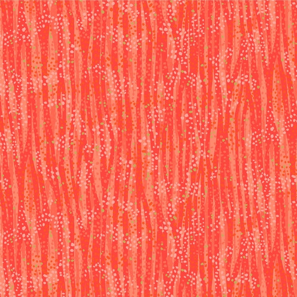 Mandarin Orange Dewdrop w/Metallic Fabric- Half Yard Cut