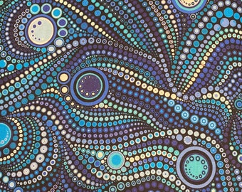 Effervescent Circles & Dots Water  - Half Yard Cut