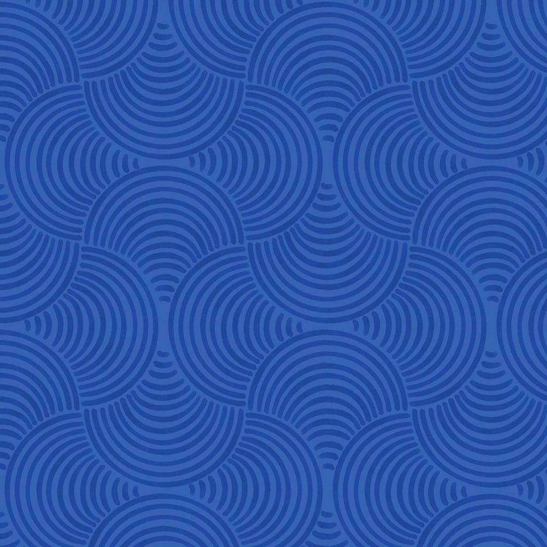 Porcelaina Blue Ripple Waves Fabric- Half Yard Cut - Etsy