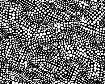 Black & White Dot to Dot 118in EXTRA WIDE Backing Fabric- Half Yard Cut