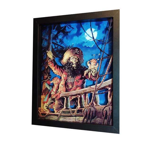 Monkey Island 2 - LeChuck's Revenge | Shadow Box (8" x 10" | 6 Layers)