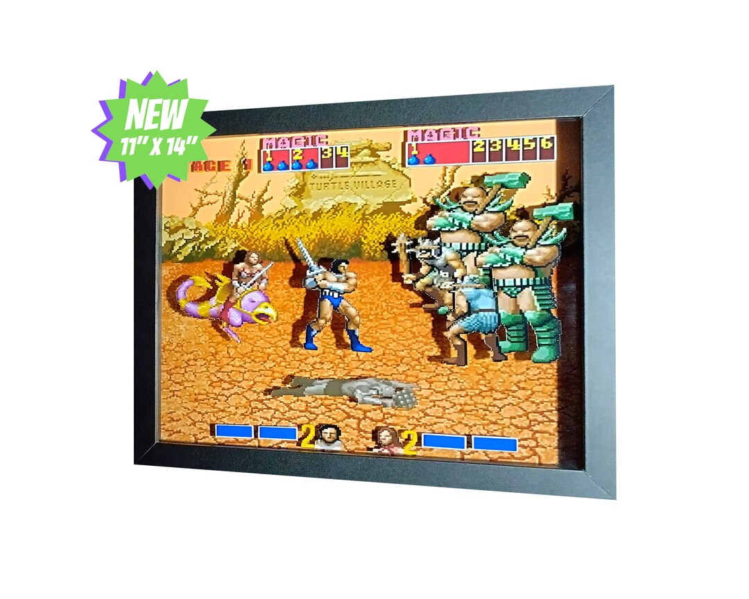 Golden Axe Shadow Box 11 X 14 6 Layers Etsy