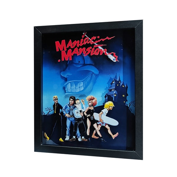 Maniac Mansion | Shadow Box (8" x 10" | 6 Layers)