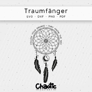 Plotterbestand, Volg je dromen, dromenvanger, Chaotic Factory, dxf, svg, png