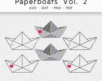 Plotter file Paperboat Vol2 - Chaotic Factory - dxf - svg - png