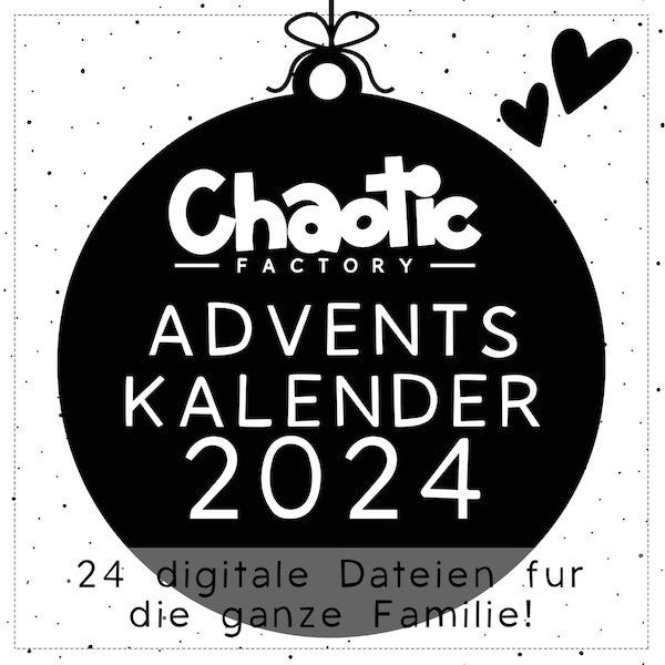 VORBESTELLUNG Adventskalender, 2024, 24 digitale Plotterdateien, dxf, png, svg