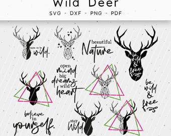 Plotterbestand, Wild Deer, Chaotic Factory, dxf, svg, png, Deer, Geometrisch, Driehoeken