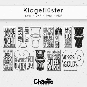 Plotterdatei,  Klogeflüster, dxf, png, svg, WC Sprüche