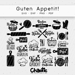 Plotterdatei,  Guten Appetit, dxf, png, svg, Kochen und Backen
