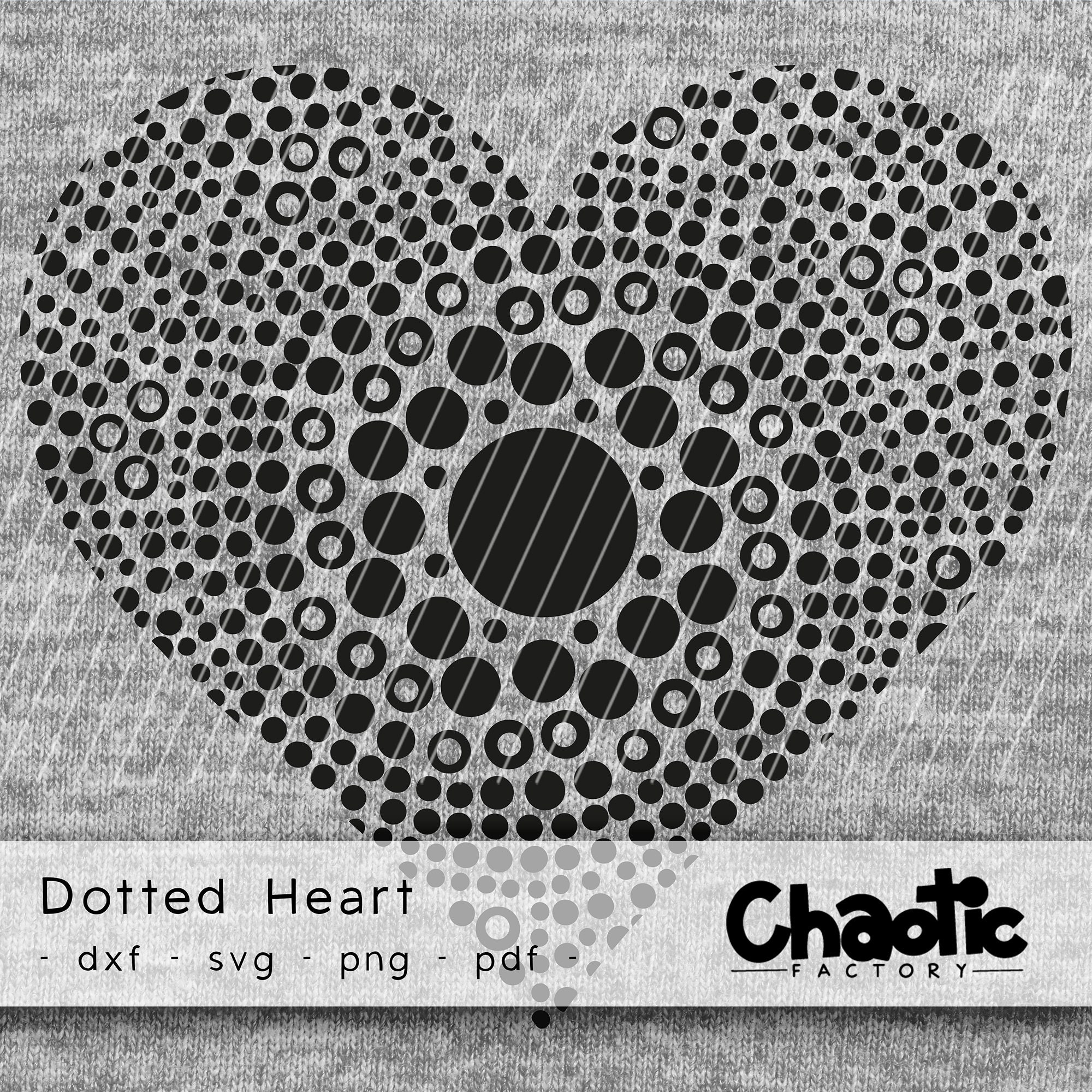 Plotter File, Dotted Heart, Png, Svg, Dxf, Pdf, Dots - Etsy