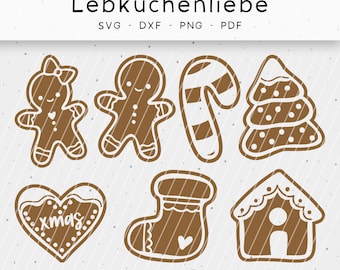 Plotterdatei, Lebkuchenliebe, Chaotic Factory, dxf, svg, png, Lebkuchen, Weihnachten