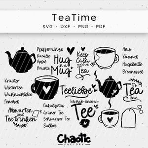 Fichier traceur, heure du thé, dxf, png, svg, types de thé, dictons