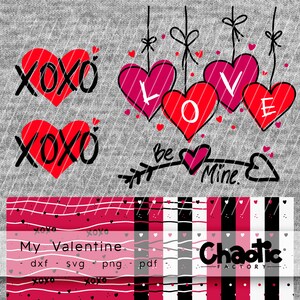 Plotter file, My Valentine, Chaotic Factory, dxf, svg, png, Valentine&#39;s Day, Digipaper