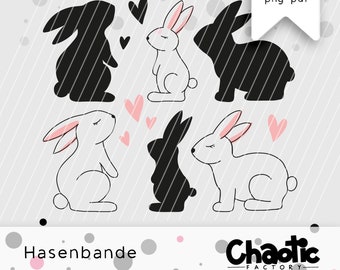 Plotter file, bunny gang, dxf, png, svg, Easter, Easter bunny