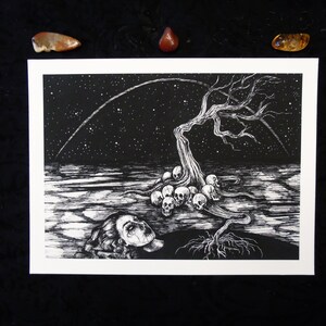 Sustenance | Death tree feeding on corpse Giclée print