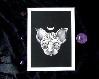 Moonchild | Sphynx Cat Giclée Print