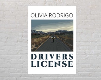 OLIVIA RODRIGO poster DIGITAL - rijbewijs- velden -A5/A4/A3/A2 - zeer hoge kwaliteit