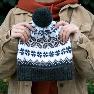 Pom Pom Hat, Handmade wool beanie, Winter hat, Hand knitted hat, Accessories,