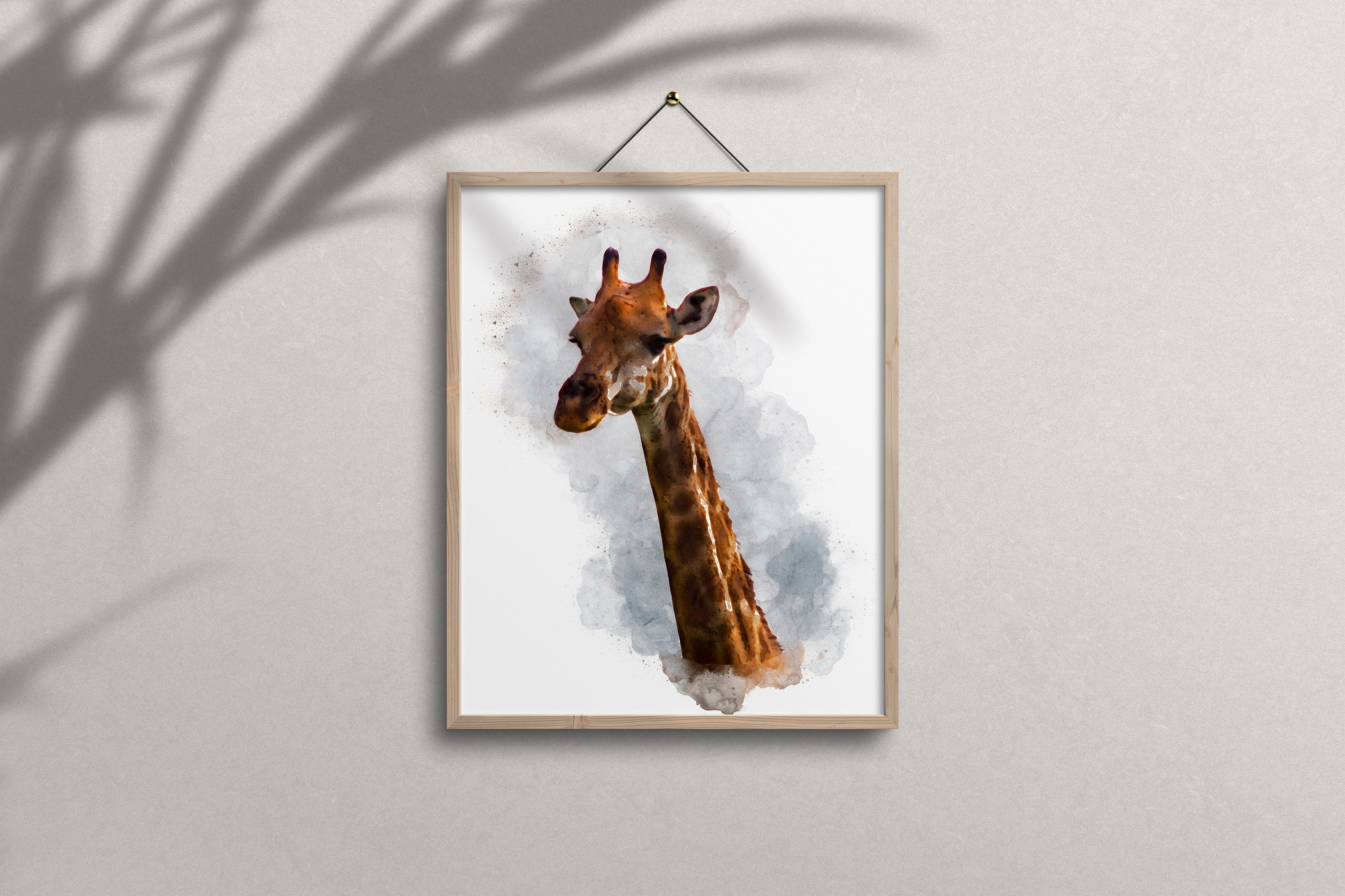 Animal watercolor clipart Watercolor Print Wall Art Print | Etsy