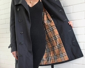 Burberry Kensington Trench Coat -  Belt - Short - Women 6 - 8 uk (34 - 36 eur) (2 - 4 usa)  - Navy Authentic