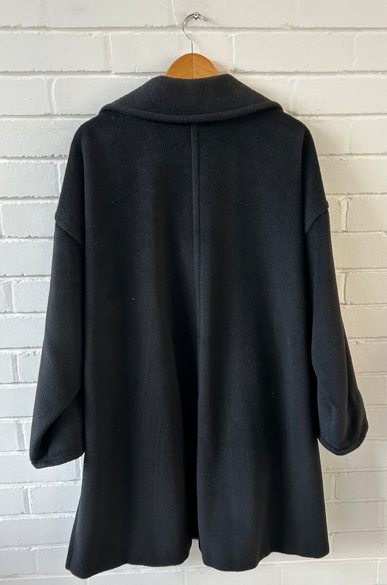 Max Mara Coat Black Vintage Pure Wool Womens 10 Uk 38 Eur 8 USA Midi - Etsy