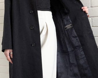 Burberry Women's Vintage Black Trench Coat Size 44 - Etsy